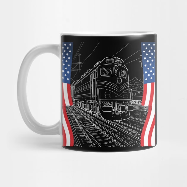 railroad spike american flag Train Gift for railway workers by click2print